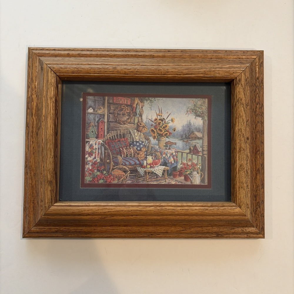 Country Hideaway framed print by Barbara Mock Cottagecore Approx 8x10